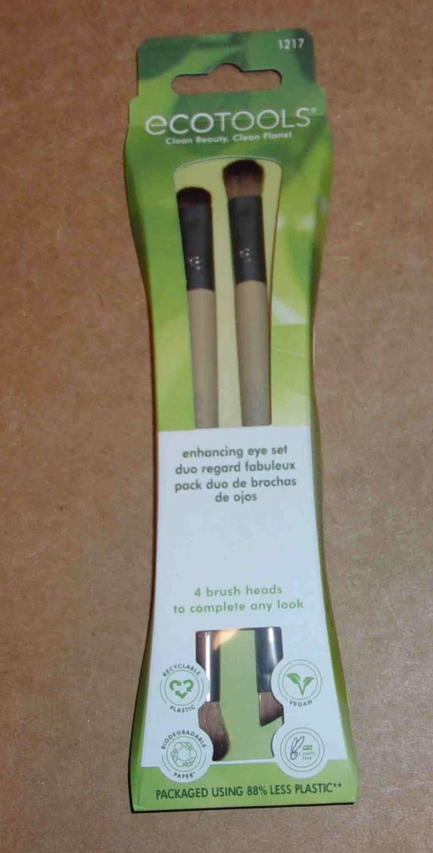 EcoTools Enhancing Eye Set Double Heads 2 Brushes- Vegan #1217 - Image 1 of 1