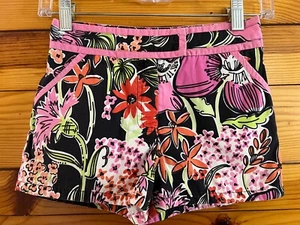 Lilly Pulitzer Floral Shorts Girls Vintage Lined Size 8 - Picture 1 of 2