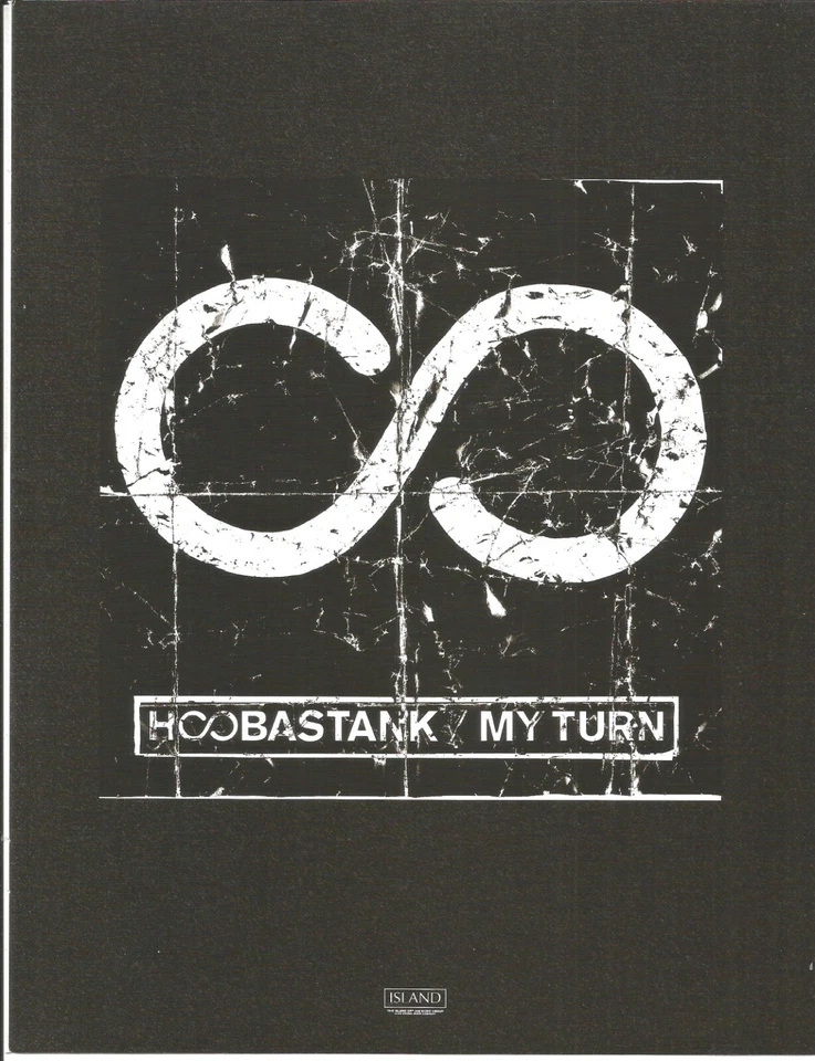 HOOBASTANK Rare VINTAGE 2008 My Turn PROMO TRADE AD Poster for Fornever CD MINT - Image 1 of 1