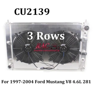 Cubierta de ventiladores de radiador de 3 filas para Ford Mustang GT SVT 1997-2004 4,6 281 V8 2139 - Imagen 1 de 11