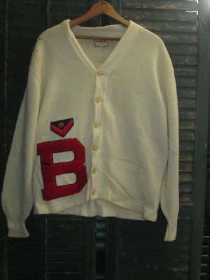 Cárdigan Letterman Deportivo Envejecido McGREGOR De Colección Años 50 60 B Premio Suéter 42 EE. UU. Foto 1 de 4