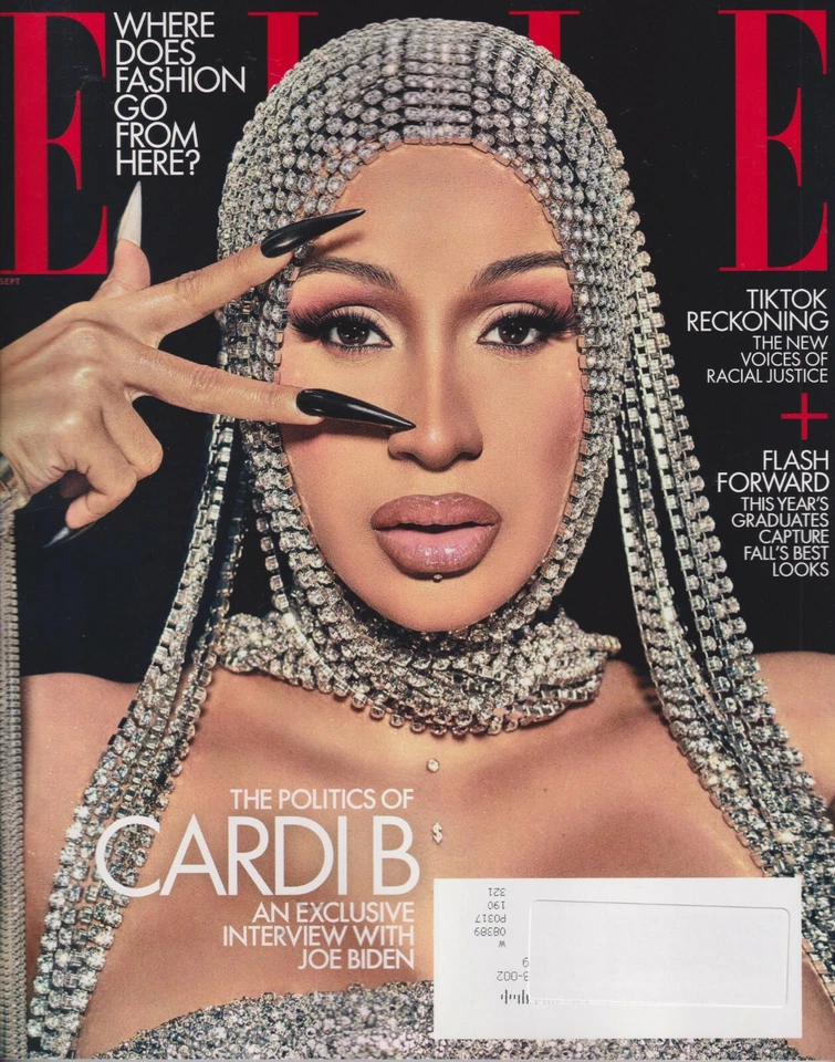 Elle September 2020 The Politics of Cardi B - An Exclusive Interview with Joe Bi Foto 1 de 1