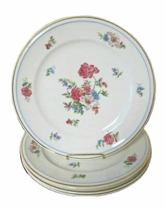 LIMOGES Charles Ahrenfeldt Deauville 10" Flower DINNER PLATE SET of 4 France - Picture 1 of 3