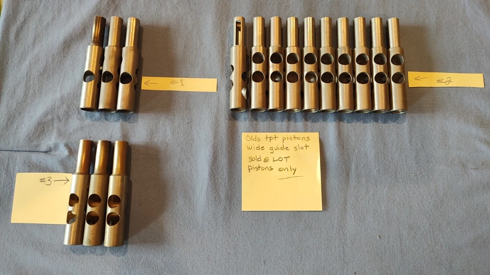 Genuine Brass parts - Olds trumpet pistons only, wide guide slot - Lot - Image 1 of 1