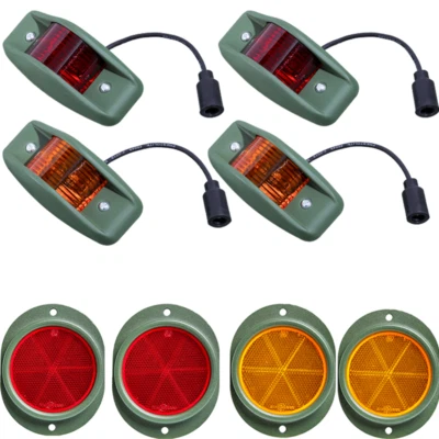 LED Humvee Side Marker Light and Reflector for Hummer, Willys Jeep, M35, M809 - Image 1 of 3