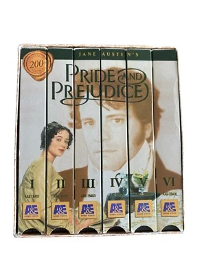 Pride and Prejudice Mini-Series, VHS 1996, 6-Tape Set, Colin Firth Jennifer Ehle - Image 1 of 4