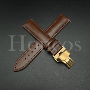 Correa de reloj de cuero 18 20 22 mm cierre de liberación rápida para Casioak D/marrón - Imagen 1 de 20