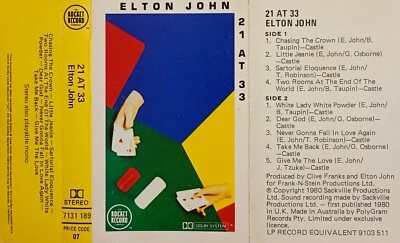 21 At 33 - Elton John (1980 Australia) - Image 1 of 3