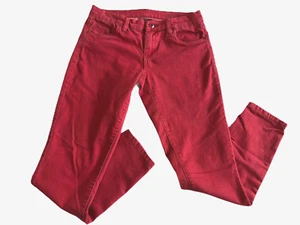 Blank NYC Sz 28 Womens Low Rise Jeans Red Skinny Ankle Stretch - Picture 1 of 6