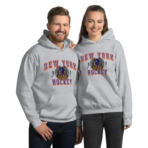 New York Hockey Hoodies | Sizes SML to 5XL | Hockey Team Hoodies Cover