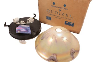 Todd Phillips Blown Art Glass Quoizel Ceiling Light Fixture Lamp Shade Signed - Picture 1 of 18