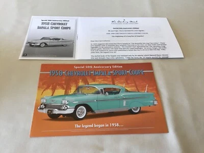 Chevrolet Impala 1958 Danbury como nuevo folleto deportivo papeleo solo 1:24 Foto 1 de 4
