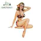 EARLFAMILY 5.1" Sexy Vintage Blond Nostalgic Fifties Pin Up Beach Girl DIY decal