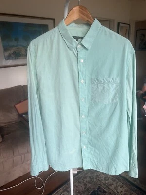 Camisa de diseñador Surface To Air para hombre con botones verde claro como nueva Foto 1 de 4