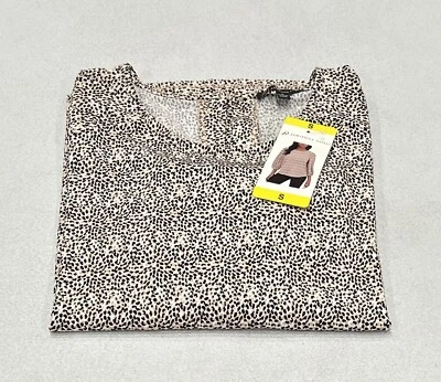 Blusa suave elástica manga 3/4 Adrianna Papell para mujer, beige, talla S Foto 1 de 3