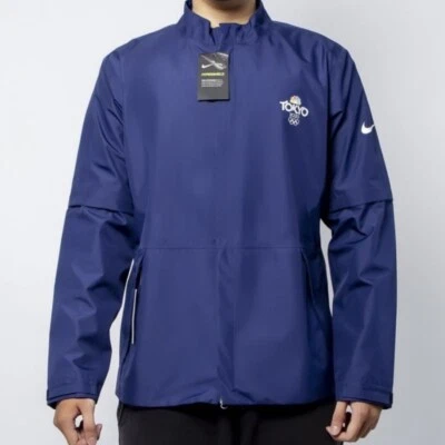 Chaqueta de golf convertible Nike para hombre pequeña azul Tokio 2020 Hypershield manga larga Foto 1 de 4