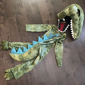 Pottery Barn Kids T-Rex Dinosaur Halloween Dress Up Costume Blue Scales READ