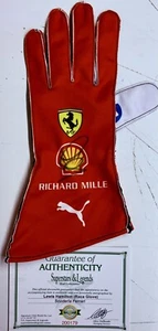 LEWIS HAMILTON Signed Race Glove Scuderia Ferrari Buy Genuine COA - Picture 1 of 2