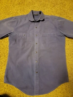 Camisa vintage de los años 80 Patagonia manga corta abotonada para hombre mediana púrpura *desteñida* Foto 1 de 4