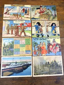 8 World War 2 Era Postcards, 7 Unused & 5 Comical ~ Instant Collection - Picture 1 of 12