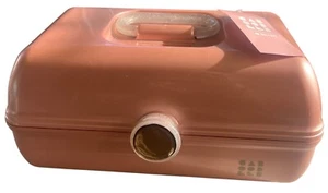 Caboodles On-The-Go Girl Retro Style Pink Marble Makeup Case Tiered Mirror - Picture 1 of 8