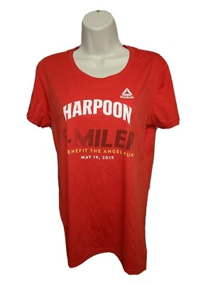 Camiseta deportiva roja grande Reebok Harpoon 5 Miler Run 2019 para mujer Foto 1 de 4