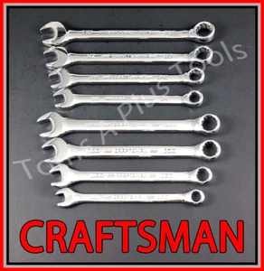CRAFTSMAN TOOLS 8-teilig poliert Chrom Sae & metrisch 12pt Kombination Schraubenschlüssel Set - Bild 1 von 4