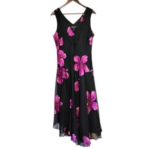 Maxi Vestido Vintage Y2K Dressbarn Para Mujer 14 Asimétrico Floral Hada Femenino - Imagen 1 de 16