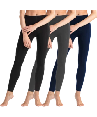 DAMEN THERMO LEGGINS  SCHWARZ-BLAU-GRAU INNEN FLEECE  WARM  GRÖßE S - 3XL WINTER - Bild 1 von 3