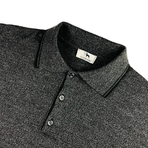 VTG I Levrieri Men's 100% Merino Wool Polo Sweater Black • Italy • Size 2XL - Picture 1 of 7