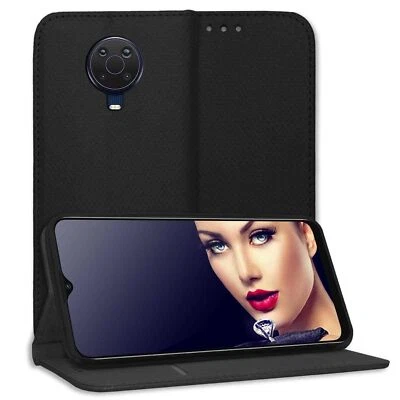 Custodia protettiva a libro per Nokia G10 , Nokia G20 Cover Bookstyle Case nero - Immagine 1 di 4