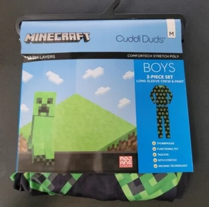 MINECRAFT BaseIayer Pants /Top With Thumbholes Boys Size M 8/10 - Picture 1 of 2
