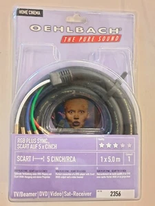 Oehlbach! Sincronización RGB Plus. TV/reproductor de 5,0 m (2356) Scart/5x Chinch, DVD, video** - Imagen 1 de 1