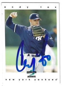 ANDY FOX NEW YORK YANKEES SIGNED 1997 CARD RANGERS MARLINS DIAMONDBACKS EXPOS - Picture 1 of 1