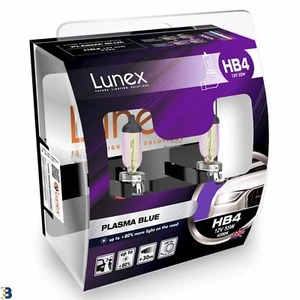 2 x HB4 HALOGEN HEADLAMP BULB Premium (9006) 12V 55W Lunex Plasma Blue 4200K - Picture 1 of 1