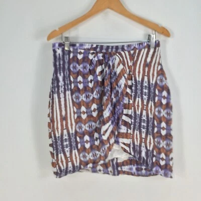 Wish Mujer Falda Talla 12 Lápiz Mini Multicolor Geométrico Cremallera Viscosa 058965 Foto 1 de 4