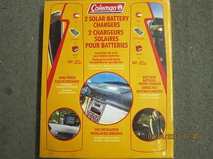 Coleman 72000 2x Solar Battery Chargers Qty 2x CL-100 - Picture 1 of 3