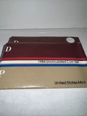 Lot Of 2 1984 P&D Uncirculated US Mint Sets With OGP - Image 1 of 4