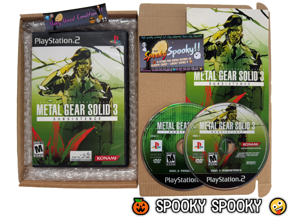 Nintendo Switch L GEAR SOLID 3 SUBSISTENCE Metal Gear Solid 3: Subsistence - PlayStation 2 | Konami