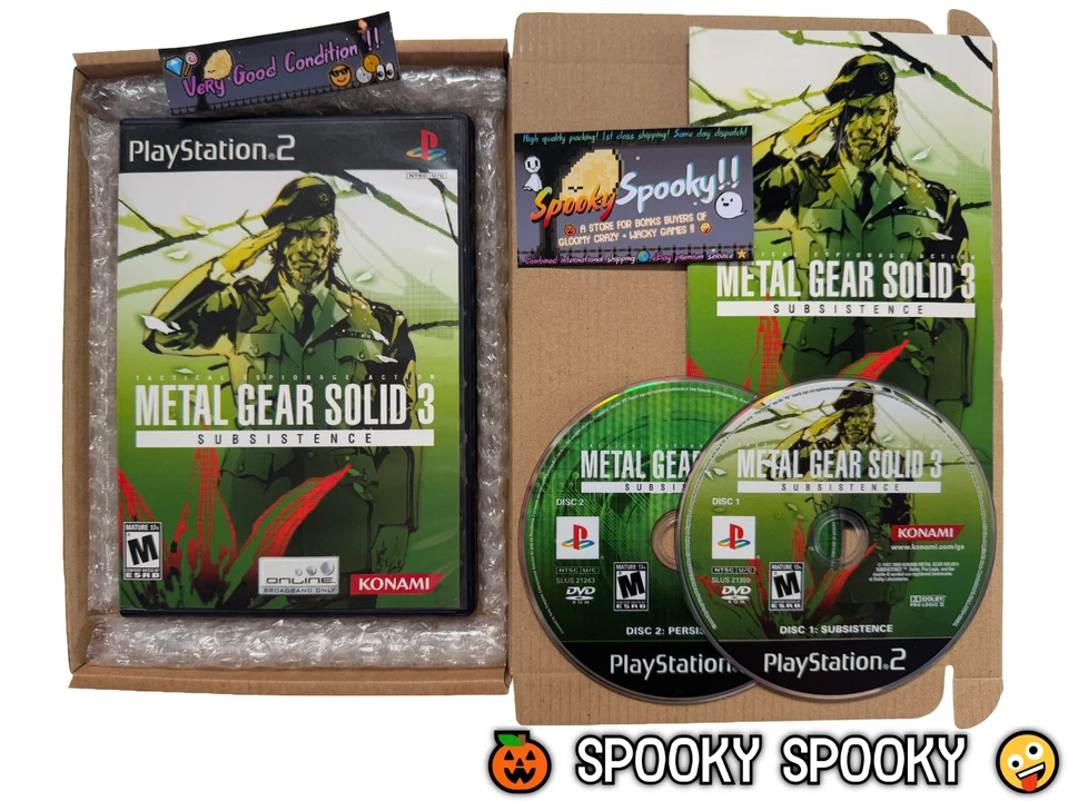 Metal Gear Solid 3 Subsistence Sony PS2 - NTSC-U/C USA VGC - Tracked - Image 1 of 4