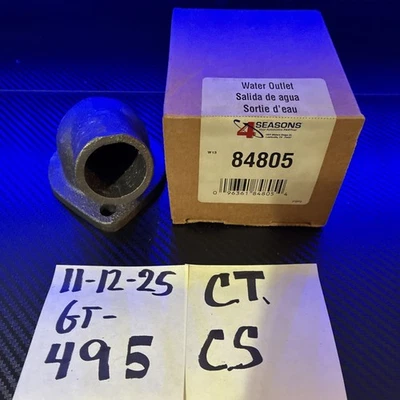 (1)  NOS 840805 Engine Coolant Water Outlet , Genuine 4 Season Product - Image 1 of 4