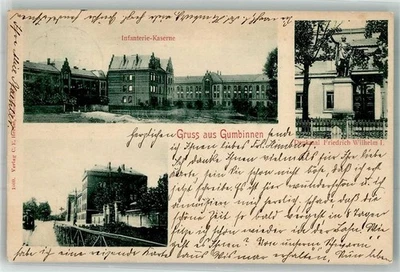 13551771 - Gumbinnen Kaserne Denkmal Friedrich Wilhelm I. Gumbinnen / Gussew - Bild 1 von 2