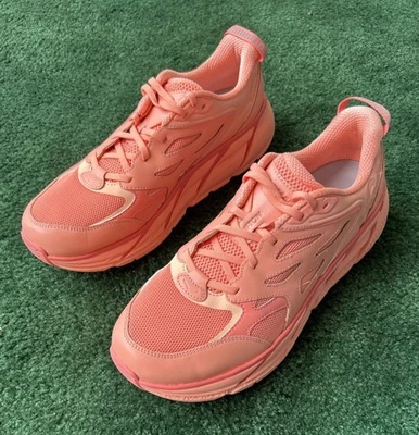 Mens Hoka One Clifton L Shoes Size 12 Guava Electric Coral 1160050-GCC - Image 1 of 4