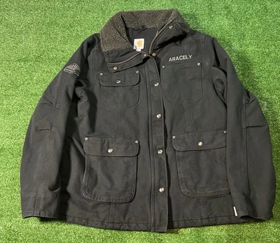 Carhartt выветренный утка Уэсли пальто женщин XL 16/18 одеяло с подкладкой 102247 001 - Изображение 1 из 4