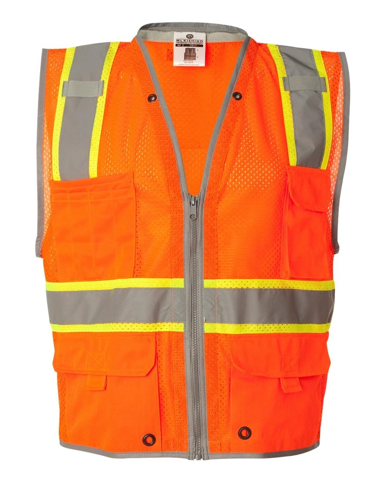 🔥 Kishigo Premium Brilliant Series Heavy-Duty Class 2 Vest Up To 5XL 1510-1511 - Image 1 of 1