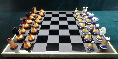 JGGG232: Impresionante juego de ajedrez de cristal de Murano vintage ** VENTA DE VACACIONES ** Foto 1 de 4