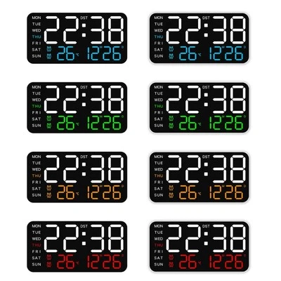 Contemporary Digital Clock Large Number For Easy Viewing Temperature Display - Image 1 of 4