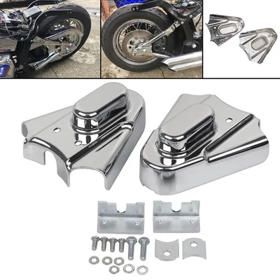 Cubiertas de eje de basculante trasero de metal cromado para Harley Softail Heritage Classic FLSTC Foto 1 de 4