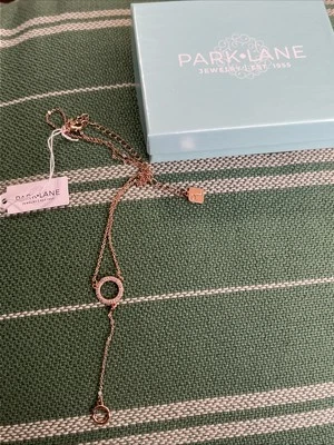 💚🩵💙💜 Collar Park Lane INSPIRACIÓN Pave Circle Tono Oro Rosa NUEVO EN CAJA NUEVO 💝 Foto 1 de 4
