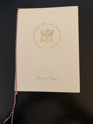 Menu Élysée Rois De Jordanie Abdallah Il Par Emmanuel Macron 2017 - Photo 1/4